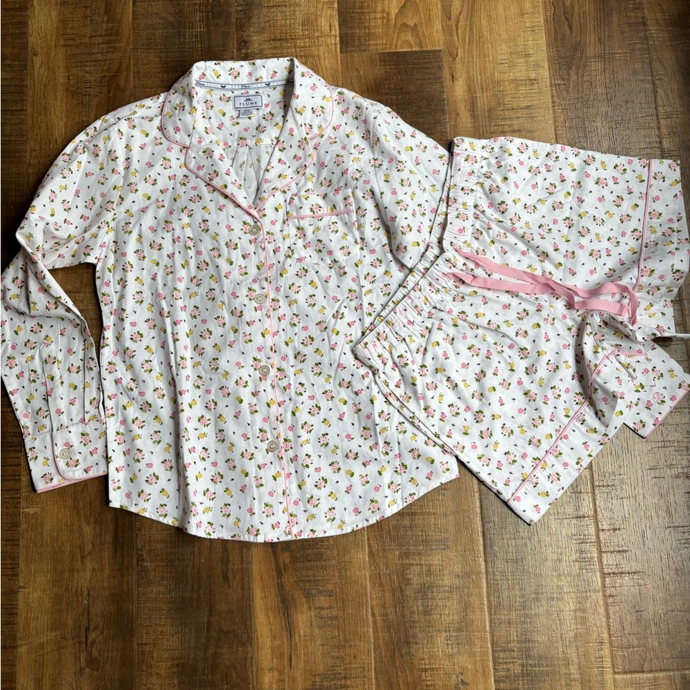 Classic Floral Cotton Pajama Set - Pink Floral